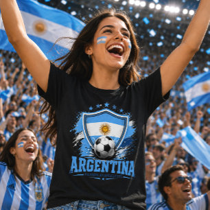 Argentina Soccer Fan Albiceleste Football Fútbol Tri-Blend Shirt
