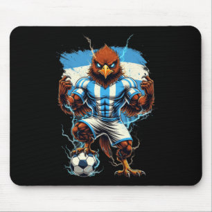 Argentina Soccer Fan Flag Vintage Pride Animal Bir Mouse Pad