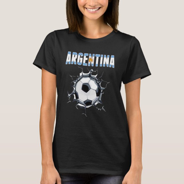 Argentina Soccer Fans - Argentinian Football In Cr T-Shirt (Front)