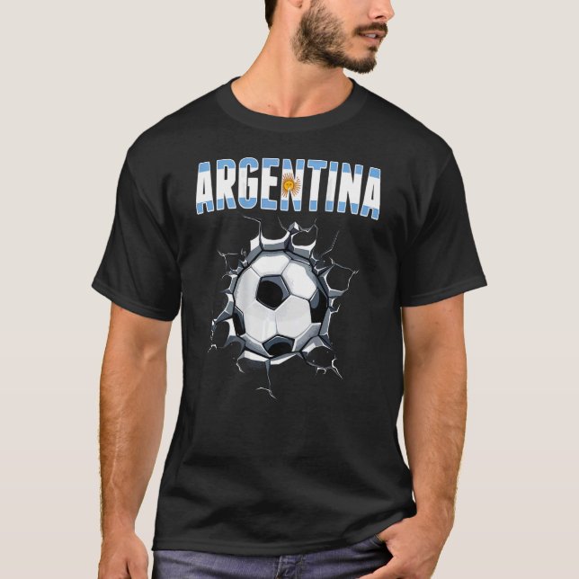 Argentina Soccer Fans - Argentinian Football In Cr T-Shirt (Front)