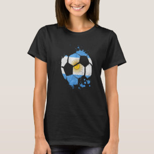 Argentina Soccer Graphic Argentina Flag Football S T-Shirt