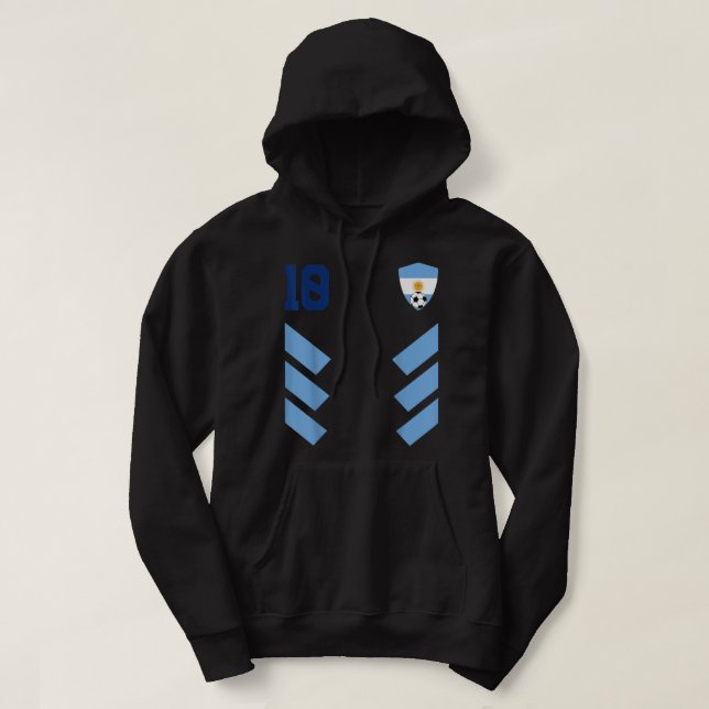Argentina Soccer Jersey Argentina Football Argenti Hoodie (Design Front)