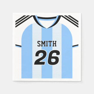 Argentina Soccer Jersey Custom Name Number Napkins