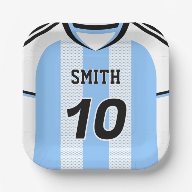 Argentina Soccer Jersey Custom Name Number Plate (Front)