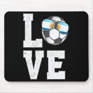 Argentina Soccer Love Argentina Fan Flag T Shirt Mouse Pad