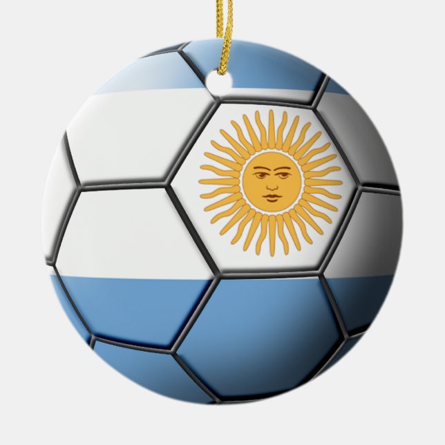 Argentina Soccer Ornament (Front)