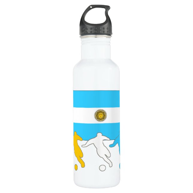 Argentina Soccer Players 710 Ml Water Bottle (Front)