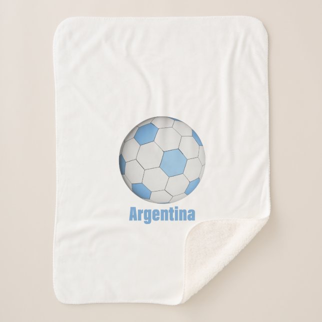 Argentina soccer sherpa blanket (Front)