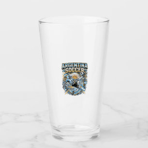 Argentina Soccer Skeleton Striker Nations Poster S Glass