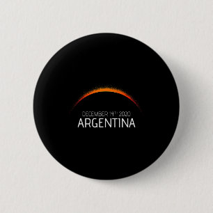 Argentina solar eclipse 2020 Argentina solar eclip 6 Cm Round Badge
