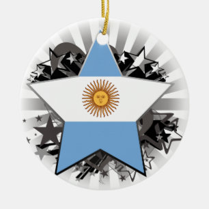 Argentina Star Ceramic Tree Decoration