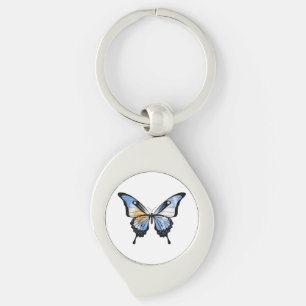 Argentina Swallowtail Butterfly Flag Sticker Key Ring