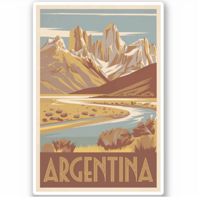 Argentina Travel Art Vintage (Front)