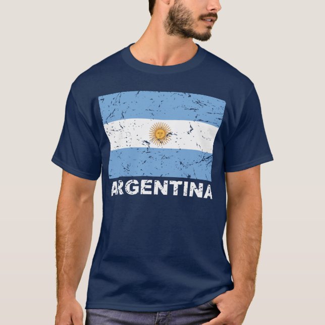 Argentina Vintage Flag T-Shirt (Front)