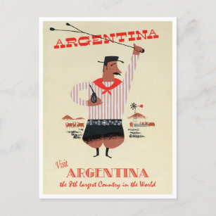 Argentina Vintage Travel Postcard