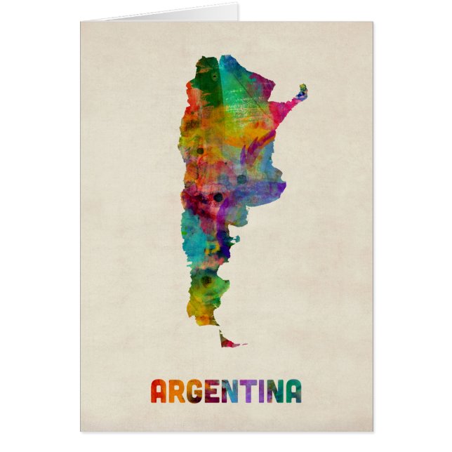 Argentina Watercolor Map (Front)