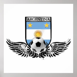 Argentina world champions Winged futbol shield Poster