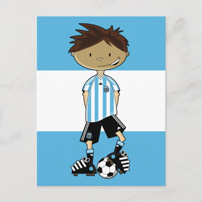 Argentina World Cup Soccer Boy Postcard (Front)