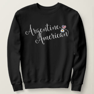 Argentine American Entwinted Hearts Sweatshirt