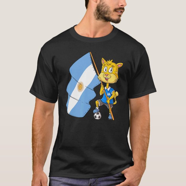 Argentine fan cat T-Shirt (Front)