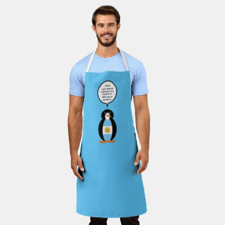 Argentine Flag Talking Ms. Penguin Apron