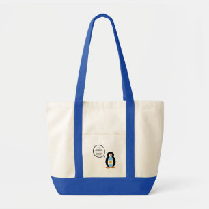 Argentine Flag Talking Ms Penguin Personalised Tote Bag