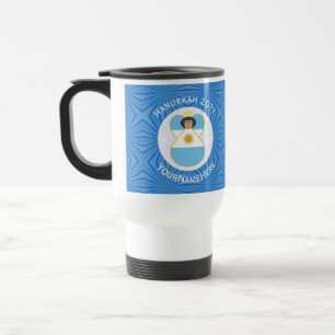 Argentine Hanukkah Angel Flag Personalised Travel Mug