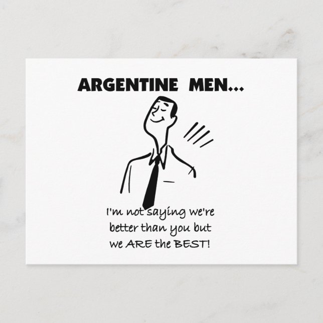 Argentine Men Postcard (Front)