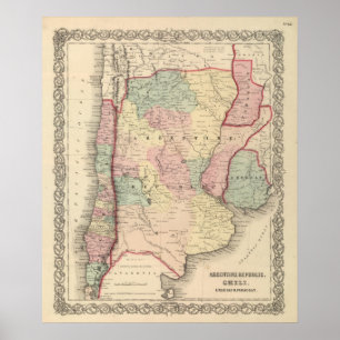 Argentine Republic, Chilli, Uruguay and Paraguay Poster