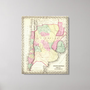 Argentine Republic, Chilli, Uruguay & Paraguay Canvas Print