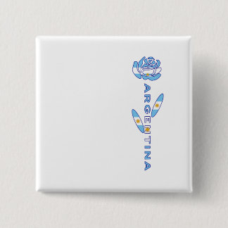 Argentine Rose 15 Cm Square Badge