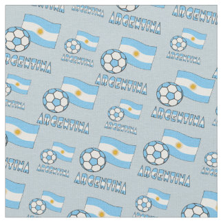 Argentine Soccer Ball and Flag Fabric