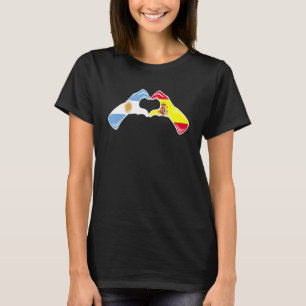 Argentine Spain Flag - Argentinian Spanish Heart T-Shirt