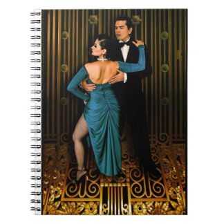 Argentine tango Deco Spiral Notebook