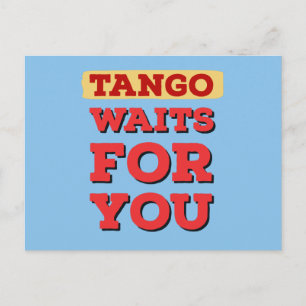 Argentine Tango Waits for You Famous Tango Lyrics Postcard