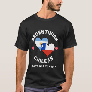 Argentinian Chilean What's Not To Love Heart Flags T-Shirt