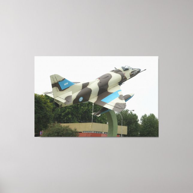 Argentinian Fighter Jet Canvas Print (Front)