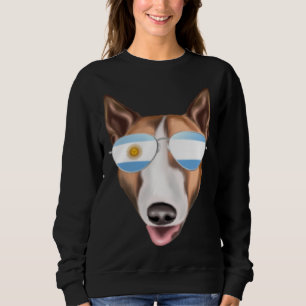 Argentinian Flag Bull Terrier Dog Argentina Pocket Sweatshirt
