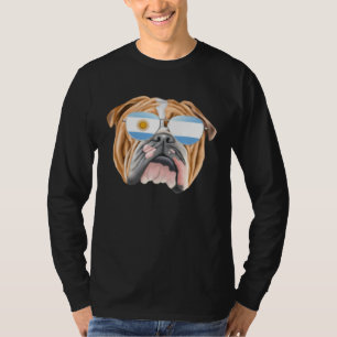 Argentinian Flag Bulldog Dog Argentina Pocket T-Shirt