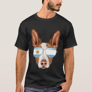 Argentinian Flag Ibizan Hound Dog Argentina Pocket T-Shirt