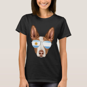 Argentinian Flag Ibizan Hound Dog Argentina Pocket T-Shirt