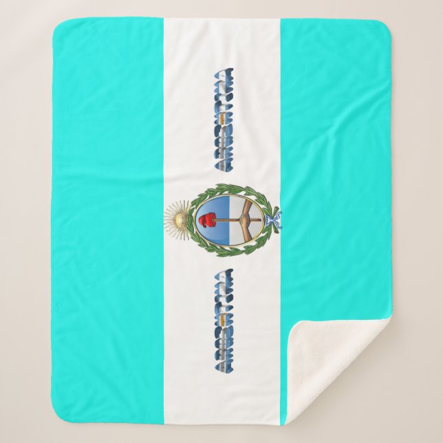 Argentinian flag sherpa blanket (Front)