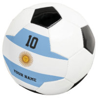 Argentinian flag soccer ball with custom name