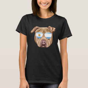 Argentinian Flag Staffordshire Terrier Dog Argenti T-Shirt