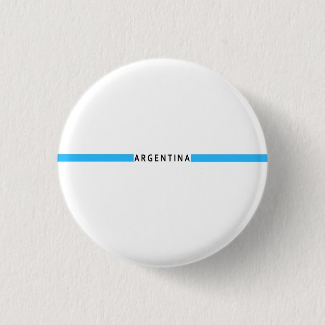 Argentinian minimalistic flag 3 cm round badge (Front)