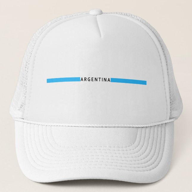 Argentinian minimalistic flag trucker hat (Front)
