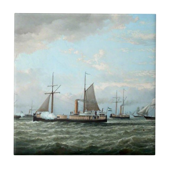Argentinian Navy Fleet Vessels 1874 Tile (Front)