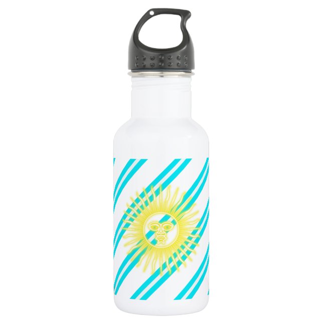 Argentinian stripes flag 532 ml water bottle (Front)