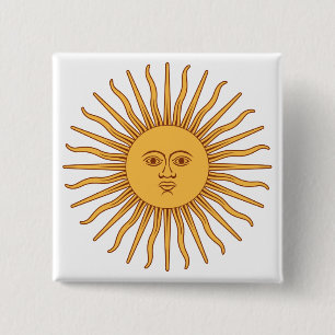 Argentinian Sun 15 Cm Square Badge