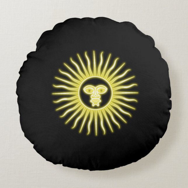 Argentinian Sun of May Round Cushion (Front)